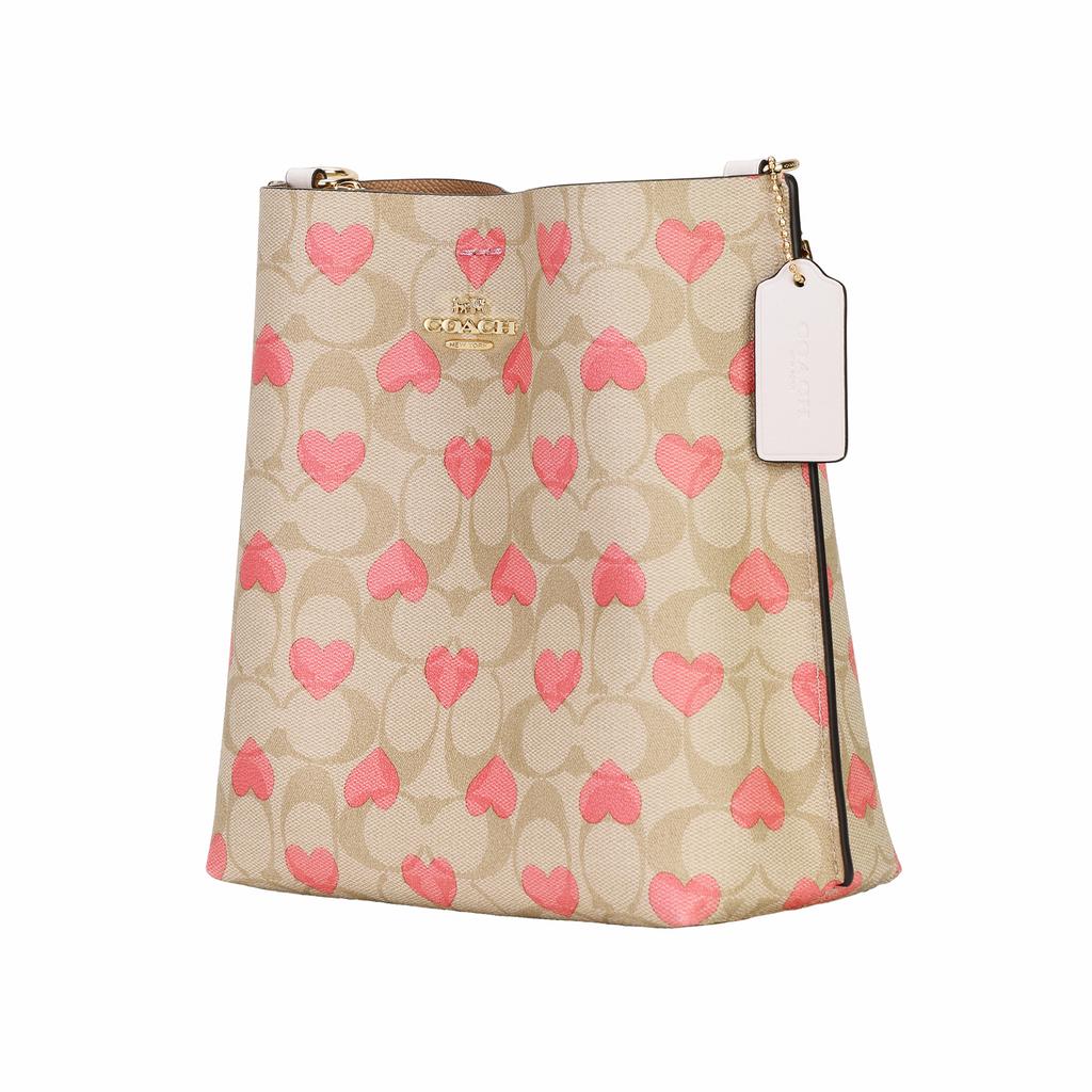 Coach Mollie Printed Detachable Shoulder Strap Bucket Bag Women Bags Khaki CP056-IMOTV