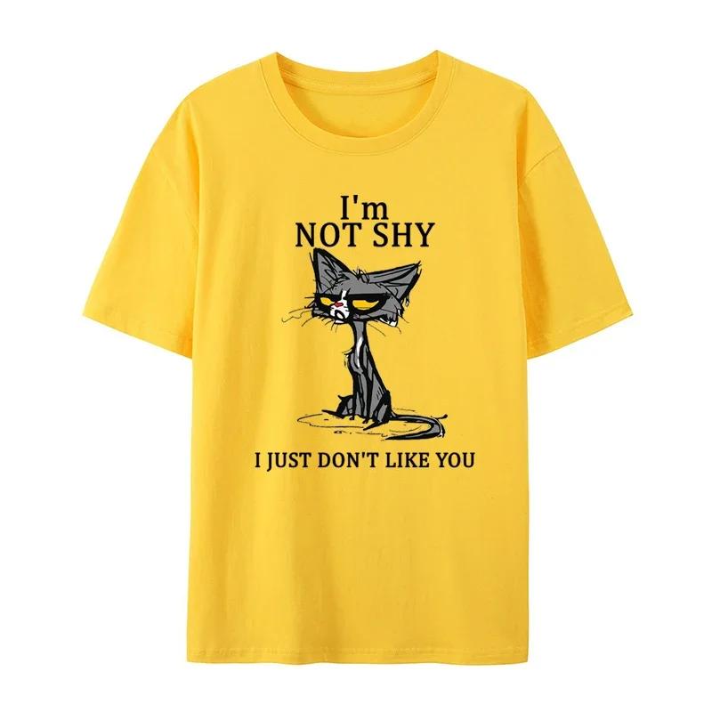 

Мужская футболка с забавным принтом кота, с короткими рукавами, повседневная, модная, универсальная, с круглым вырезом, хлопковая, летняя, удобная, мужская футболка XXXXXL серый