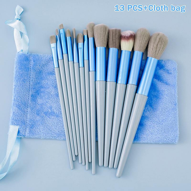 8/13Pcsmakeup Brush Set Fluffy Professiona Cosmetic Foundation Powder Eyeshadow Kabuki Blending Make Up Brush Beauty Tool Makeup