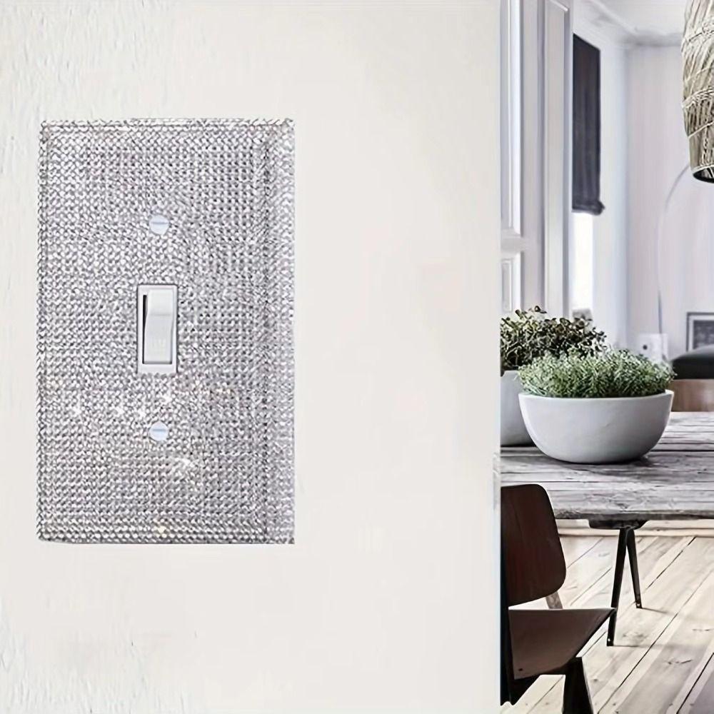 Dustproof Socket Cover Sparkling Switch Cover Fashion Wall Panel Wall Decoration