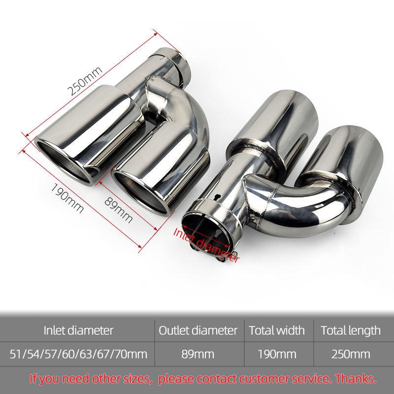 BMW F30/F35/F80 Doppel-Edelstahl-Auspuffschalldämpfer Endrohr