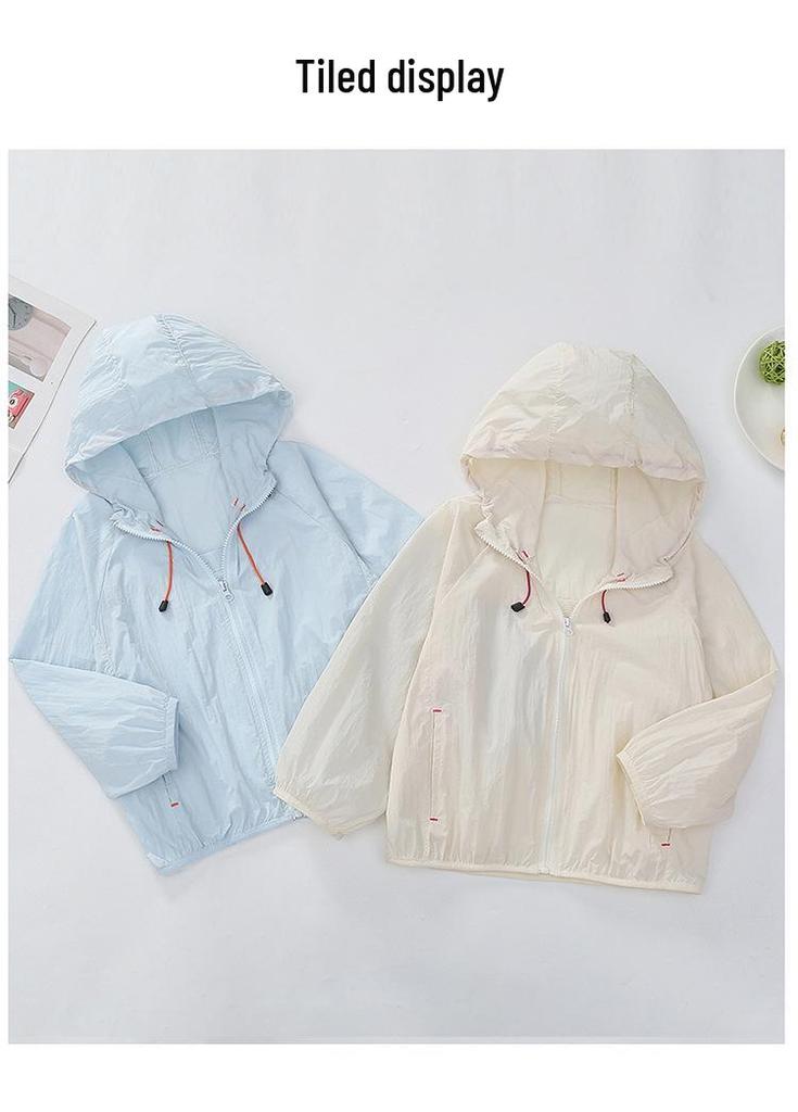 Girls' 2026 Summer Stylish Hooded Sun Protection Jacket