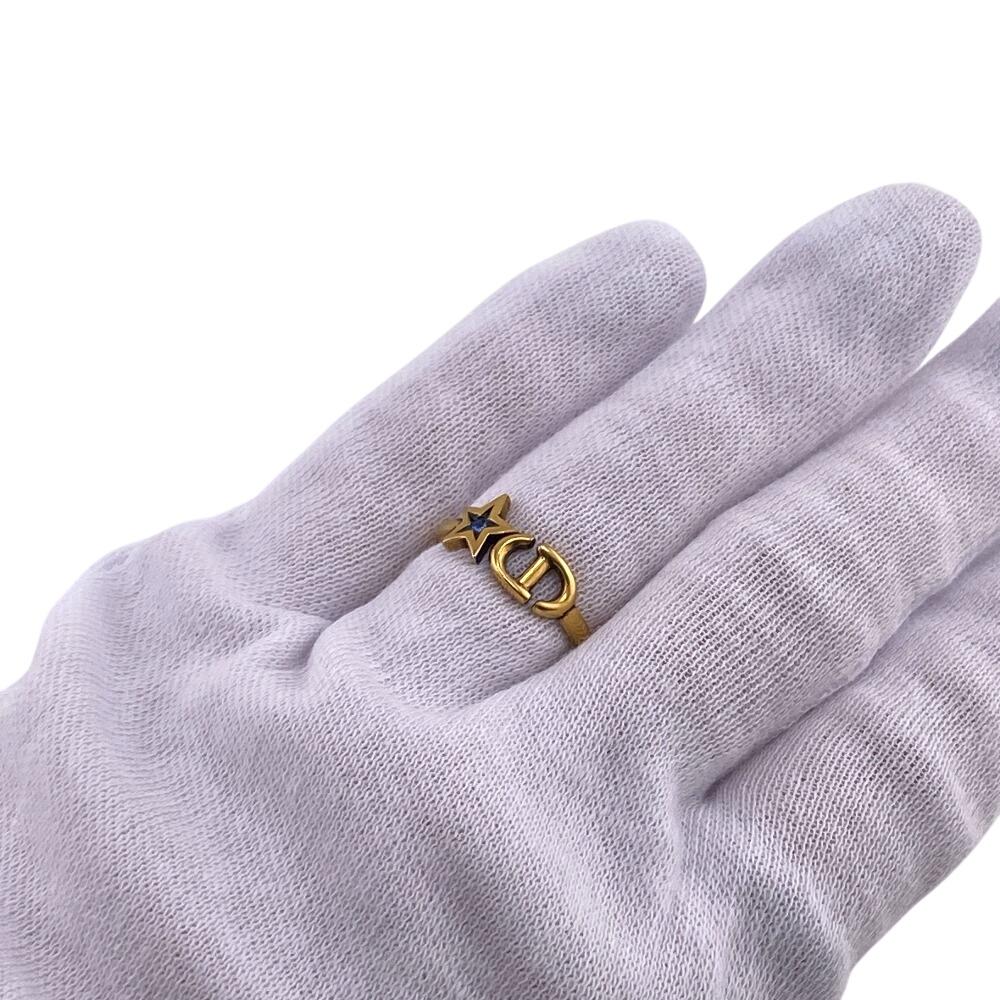 Christian Dior CD logo star Gold Plated Ring gold Gold Plated Women Used
