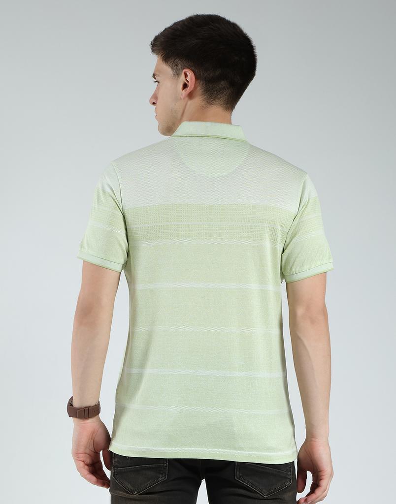 Luxuria Men's Striped Collar Neck T-Shirt