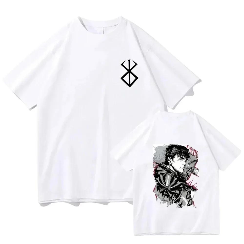 Letné Berserk pánske tričko Guts Cool Manga Japonské Anime Ženy Bavlna Harajuku Manga Hip-hop Nadrozmerné Streetwear tričko