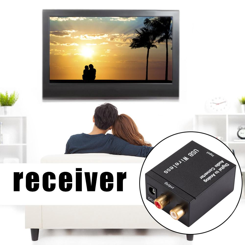 192KHz Audio Converter Adapter Toslink Coaxial Signal To RCA R/L DAC Converter with Optical Cable 1m for Amp Receiver Speaker
