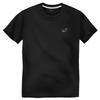 OKSTAR Light Cotton 30-Count Mini Whale Embroidered Short Sleeve Tee