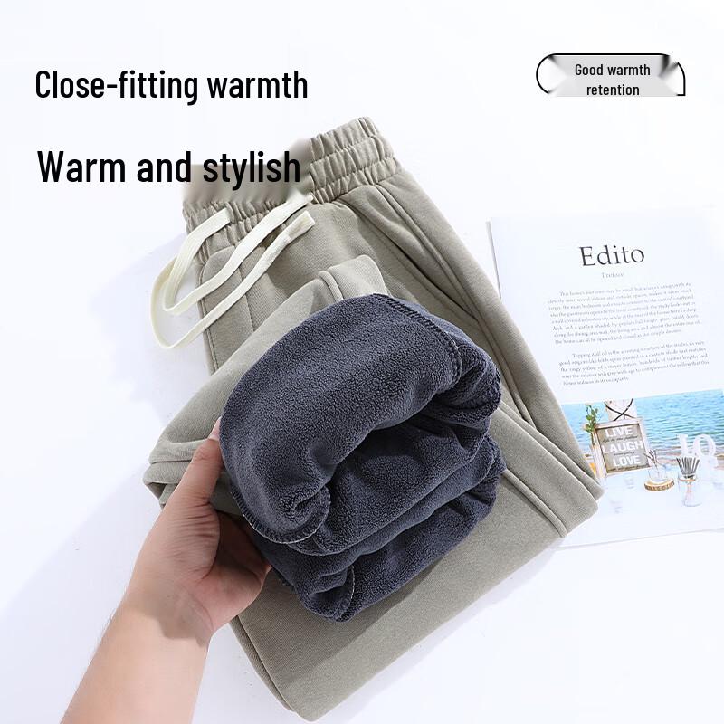 JEEP SPIRIT Men's Heavyweight Fleece-Lined Anti-Pilling Sweatpants