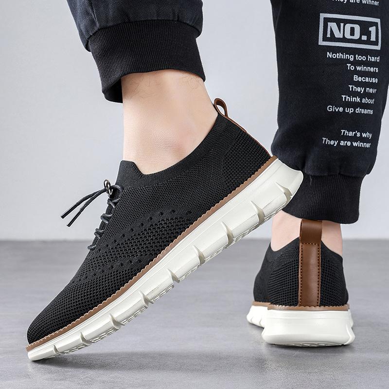 Autumn New Men's Shoes Foreign Trade Fly-woven Breathable Casual Loafers Large Size Outdoor Men's Sports and Leisure Shoes