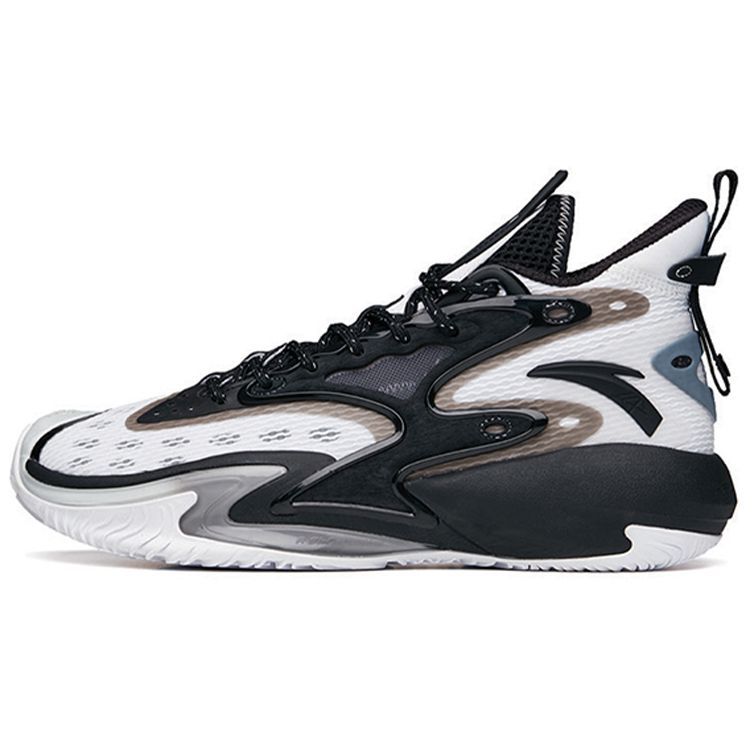 Anta Shock The Game 5 Crazy Tide Men Sneakers White Black 112131601-4
