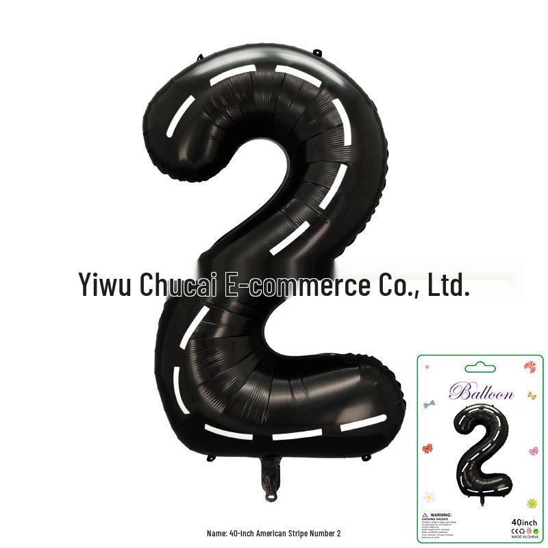 Décoration Bandeau Rayé à Carreaux Vache Dégradé 40" - Grand Chiffre pour Scène de Fête d'Anniversaire de Bébé