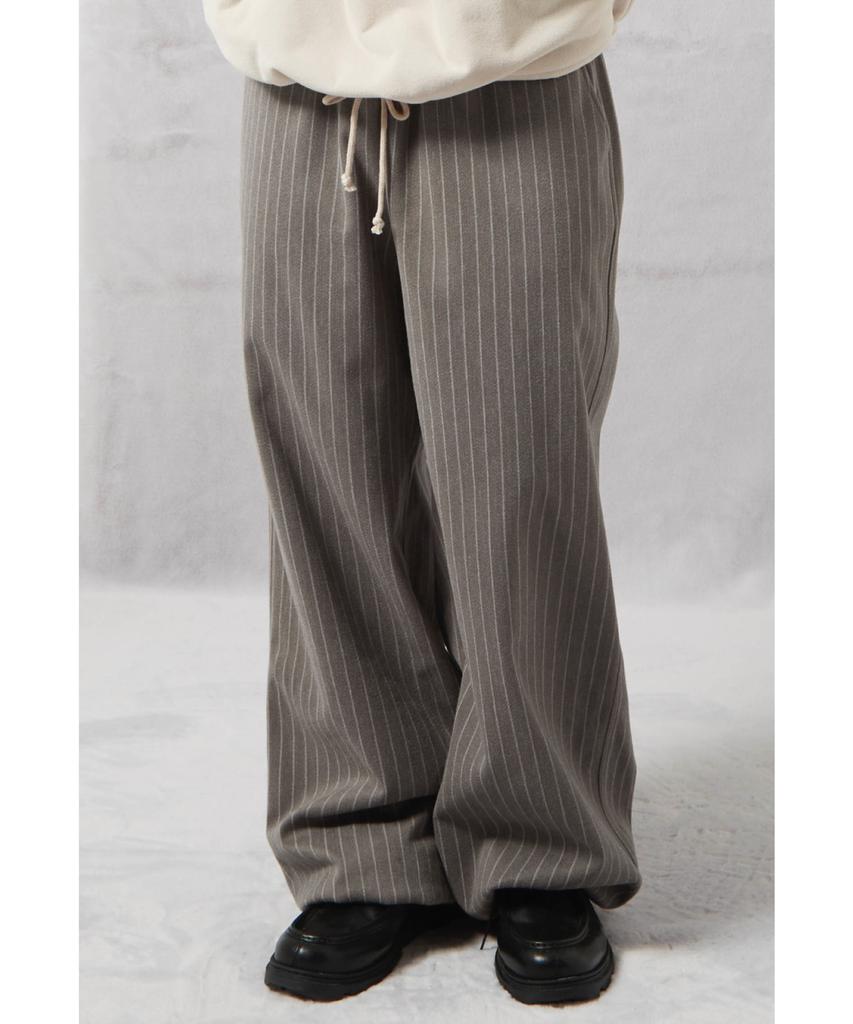 HONO REPORT Easy Big Pants_Oat Stripe