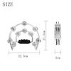 Handbell Double Row Handbell Half Circle Tambourine Half Moon Tambourine Metal Jingles Percussion Instrument for Adults