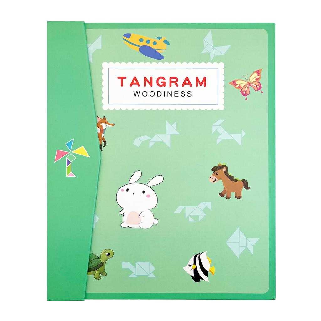 Horké Magnetické 3D Puzzle Geometrické tvary Tangram Dřevěná skládačka Dětské Montessori hry Vzdělávací dřevěné hračky