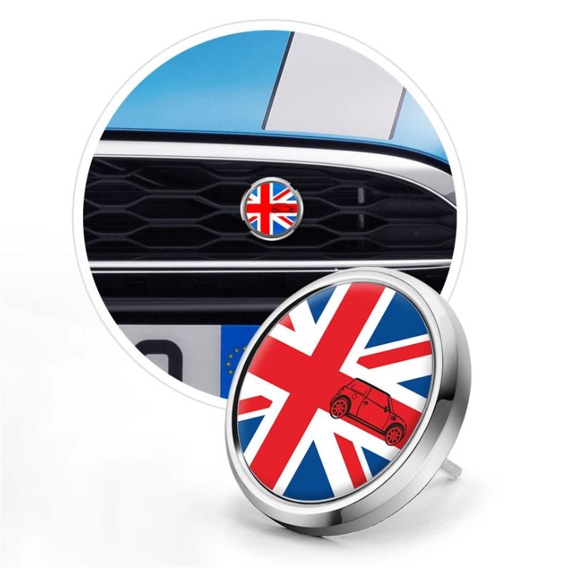 Emblema Metallo Adesivo Bandiera UK Union Jack Paraurti Anteriore Griglia Per Cooper S F55 F56 F60 R50 R55 R56 R60 R61 Styling Auto