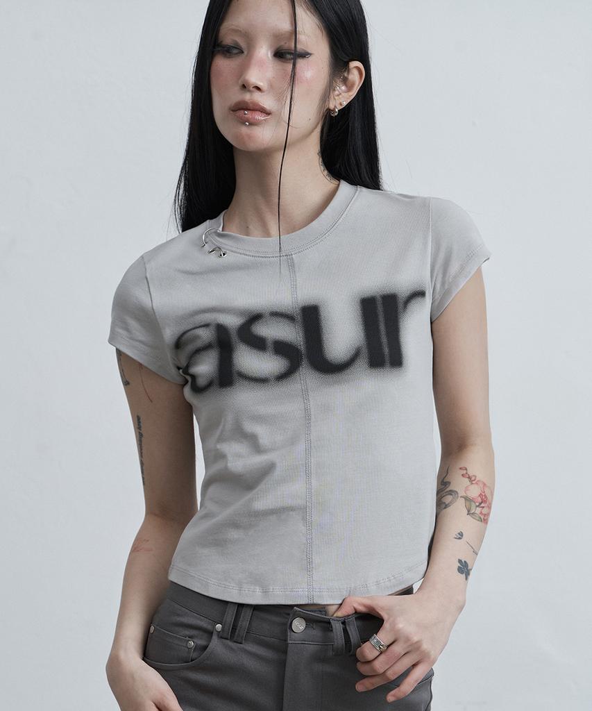 Aejeuyua Au Piercing Cap Sleeve Gray