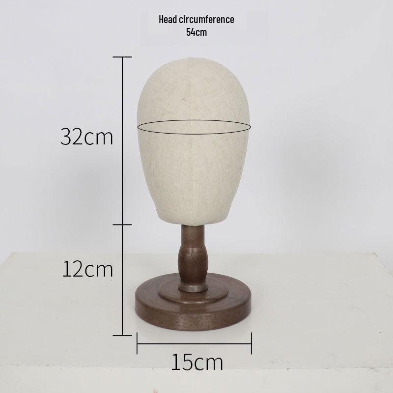 Манекен с головой, обтянутой тканью, для демонстрации париков и шляп