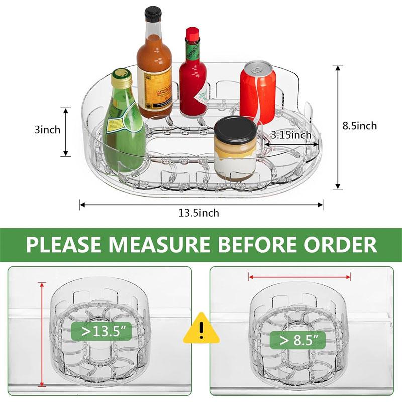 

360° Rotating Removable Storage Tray with Detachable Tray & Multiple Compartments Countertop Organizer for Drinks Spices Bottles чистий