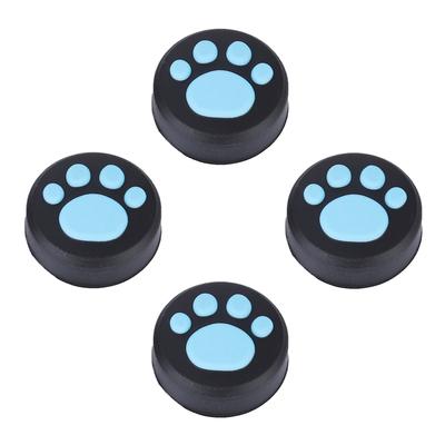 4 PCS Silicone Joystick for PS3PS4 Thumb Grips Rocker Cap Cover for Switch Pro (Blue)