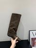Inner Height Increasing Suede Pants Boots Long Knight Boots Women's Boots Autumn and Winter Square Head Skinny Pile Boots Long Boots