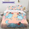 Fat Cat and Xiao Qiang  Pattern Bedding Quilt Set  Home Decoration  Gift (1 * duvet cover + 2 * pillowcase  without core)