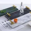 Marble Serving Tray Square Modern Minimalist Hotel Restaurant Coffee Tea Dessert Display