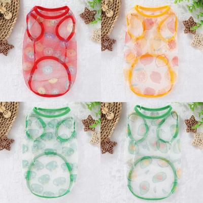 Cat Clothes Thin Spring and Summer Mesh Breathable Vest Teddy Pomeranian Bi Bear Puppet Cat Large Dog Golden Retriever