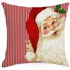Red Christmas Printed Pillow Case for Home Living Room Sofa Cushion Bedroom Cushion Cover Christmas Atmosphere