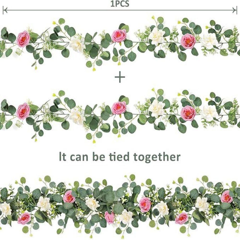 Künstliche Blumen Dekoration Blumen Girlande Simulierte Ranke Plastik Girlande Hängende Pflanzen 180cm Handgefertigte Grünzeug Girlande