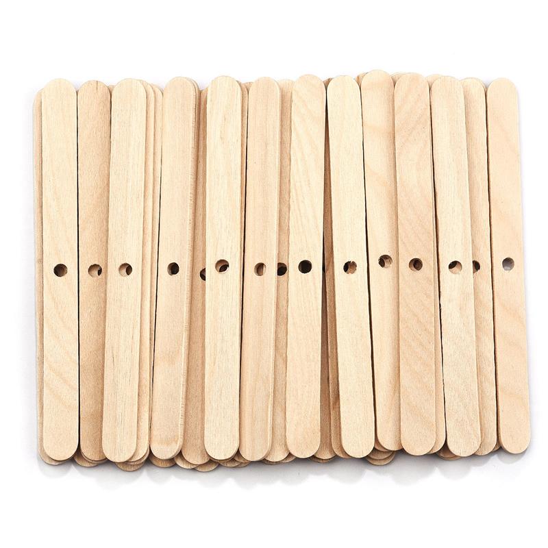 30 Stück/Set Original Rauchfreie Kerzendochte Sojawachs-Kern Gewebter Baumwollkern Kerosinlampe Wachslinie Holz-Zubehör Kerzenherstellung