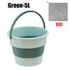 Portable Collapsible Bucket Multifunctional Thickened Silicone Bucket for Car Washing Fishing Camping Outdoor Water Container