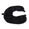 2 Pcs U Shaped Travel Pillow Case Ultra Soft Zipper Closure Replacement Cover for Neck Pillow Black