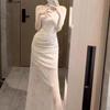 Summer Film Skirt Photo Floral Suspender Dress Women Pure Want To Slim Inside and Outside Wear Fishtail Hip Wrap Dress