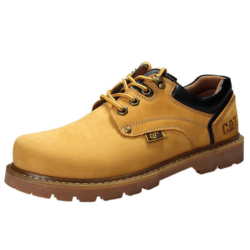 2/Scarpe da uomo Carter basse in pelle bovina di primo strato opache scarpe da lavoro anti-schiacciamento casual versatili