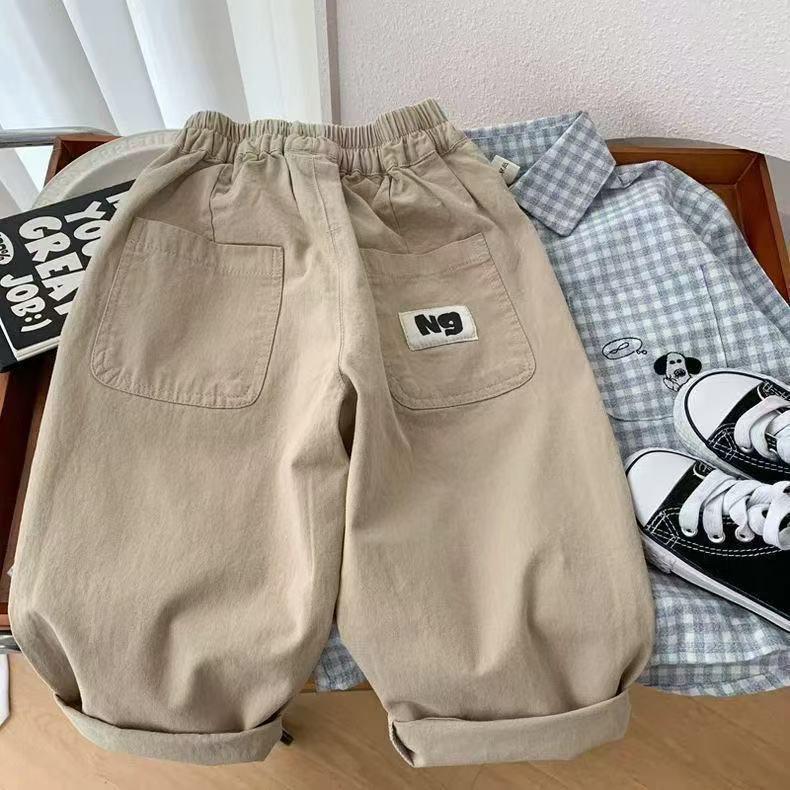 

«Повседневные и спортивные брюки из корейского хлопка для мальчиков, весна/осень 2023 г.» 130cm