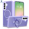 Suitable for Amazon Samsung A57 Bracket Mobile Phone Case with Magnetic Suction A37 Skin Feeling A27 Fulcrum Protective Case Wholesale