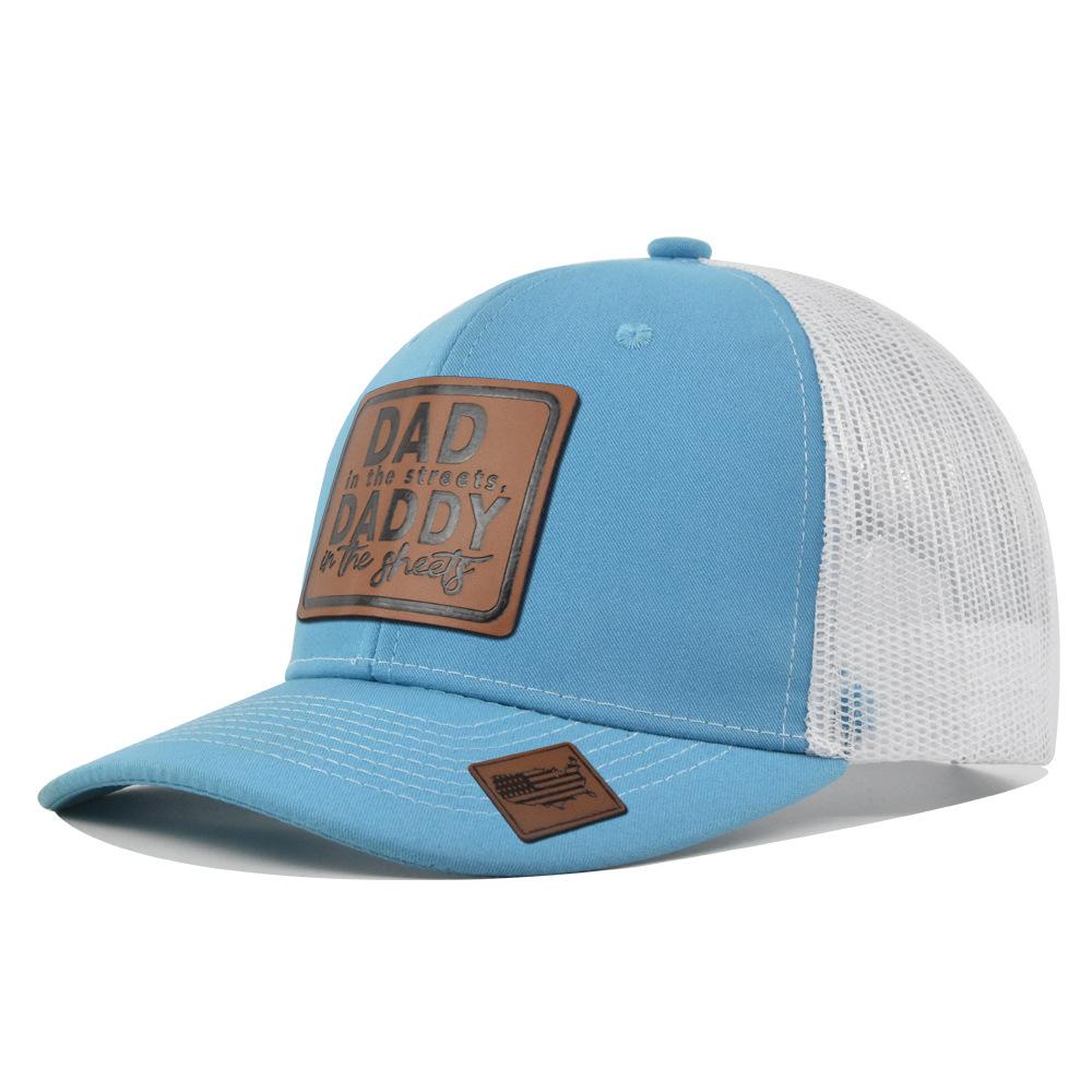 

Leather Mesh Baseball Cap For Men And Women Sun Protection Net Hat Outdoor Use Air Permeable Color-Matching Duck Tongue Gorra Latest Spring Summer