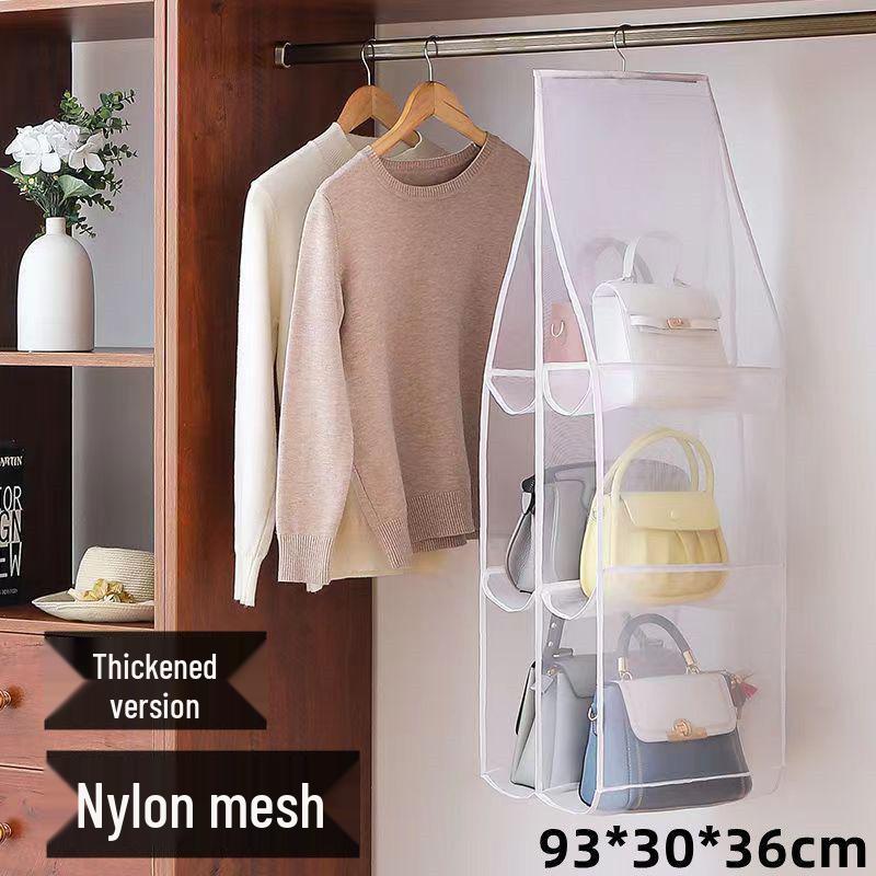 Double-Sided Hanging Fabric Organizer for Dustproof Bag Storage