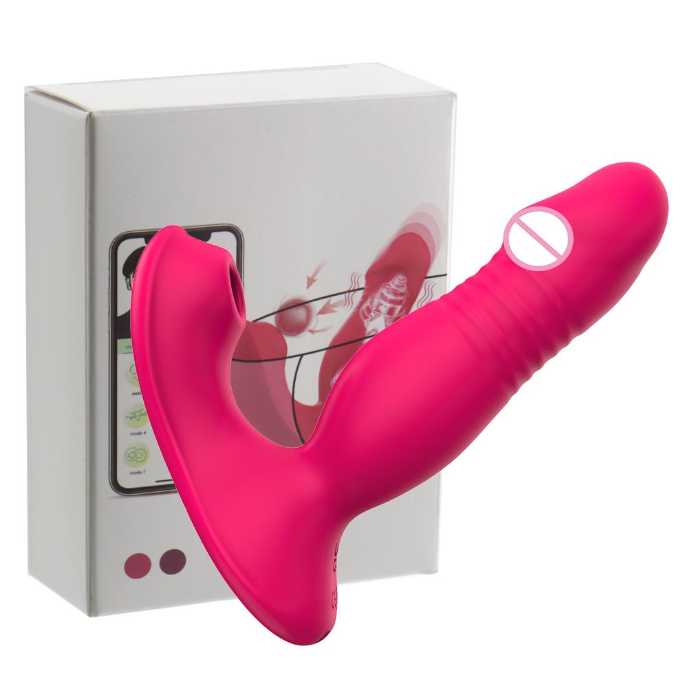Wireless Control Telescopic Dildo Wearable Panties Vibrators Vagina Sucker G Spot Clitoris Stimulator Anal Massager Sex Toys