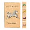 1/2Pcs 2026 Horse Pocket Hug with Card Bring Good Luck Wealth Year of The Horse Pocket Token Decoration Happy New Year Gifts