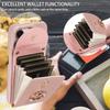 Litchi Texture Wallet Case for iPhone 16 Pro Max/15 Plus, Rugged Shockproof Cover with Card Holder & Ring Kickstand, Heavy Duty Protective Case