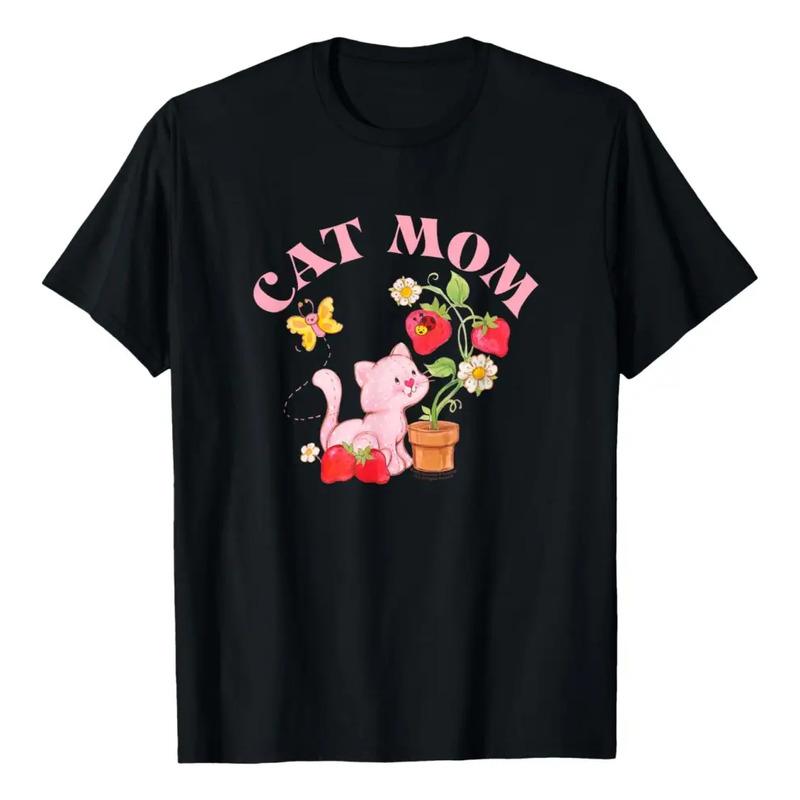 Camiseta Vintage Con Estampado De Tarta De Fresas, Dise?o De S
