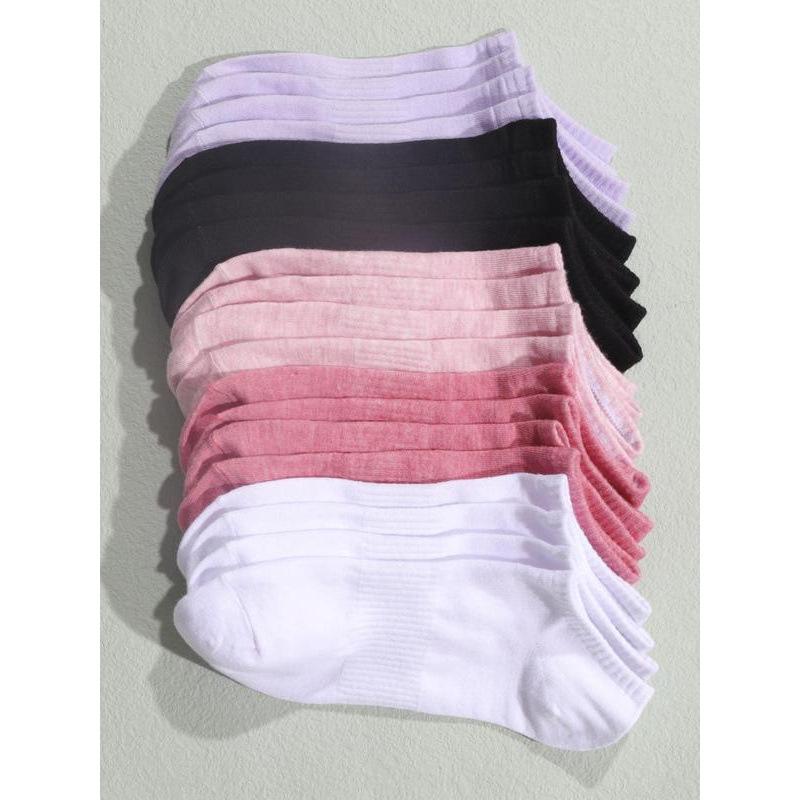 Women s Solid Color Ankle Socks - Casual Simple Knit Style EU40-43