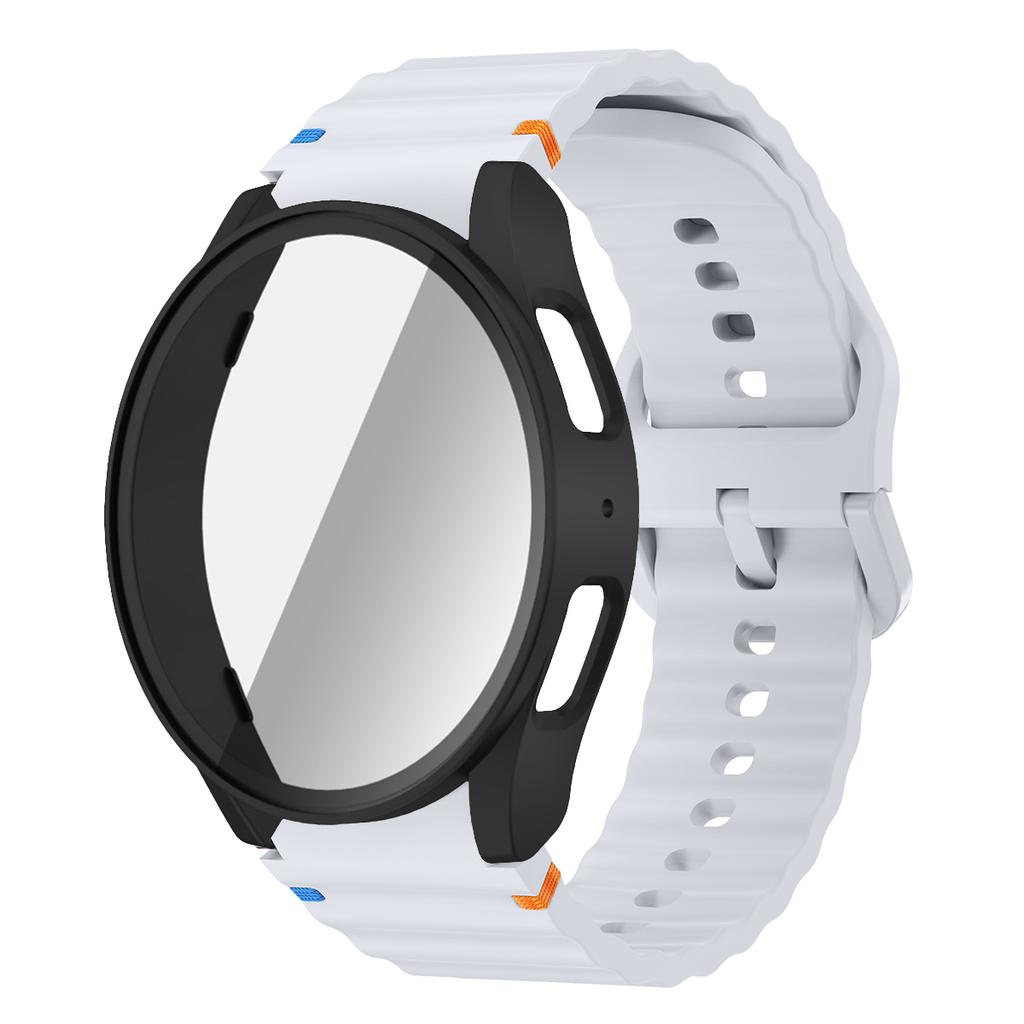 Silicone Strap for Samsung Watch 7 6 5 4 40mm 44mm 5Pro 45mm Band With Case Screen Protector Bumper cover for Wrist Accessories