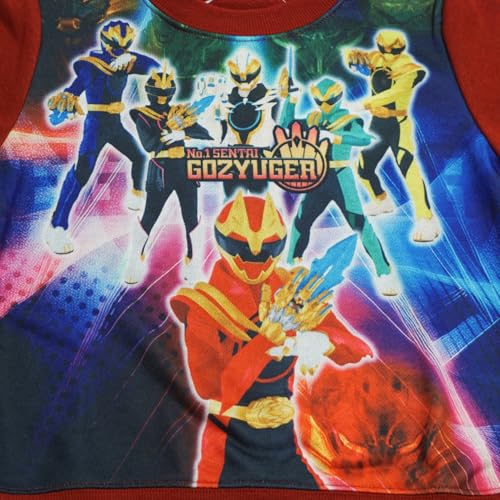 Bandai eo8999azz Fall/Winter Number One Sentai Gojuger Fleece Long Sleeve Sweatshirt for Boys, Red