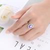 SODROV Klassische koreanische Trend-Verlobungsringe mit blauem Zirkon für Frauen