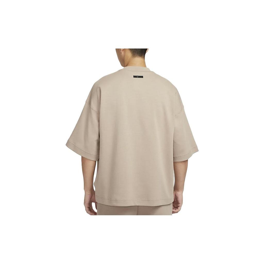 Nike Tech Fleece Reimagined Series FW23 Loose-Fit Solid Color Sports Short-Sleeve T-Shirt Men Tops Khaki FB8166-247