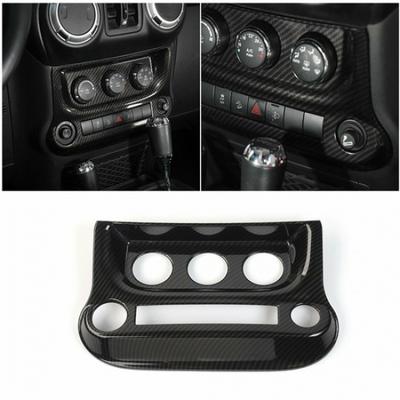 Air Conditioner Switch Panel Cover Trim For Jeep Wrangler JK 11-17 Carbon Fiber