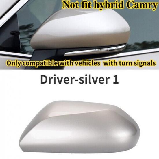 Silver Driver Side Mirror Cover Housing Wing Shell for 2018- Toyota Camry