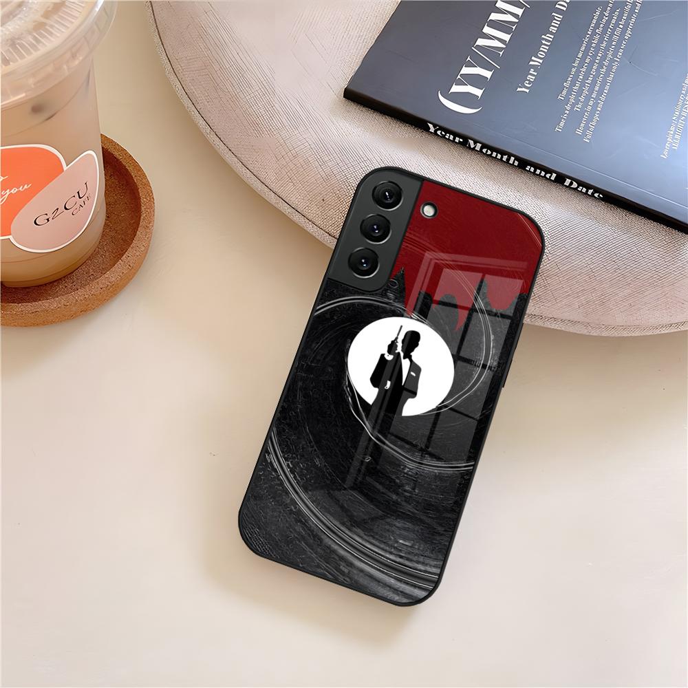 J-James B-BondES 0-007 Phone Case Glass For Samsung Galaxy S25 S23 S24 S21 S22 S20 Ultra Fe Plus A15 A14 Cover